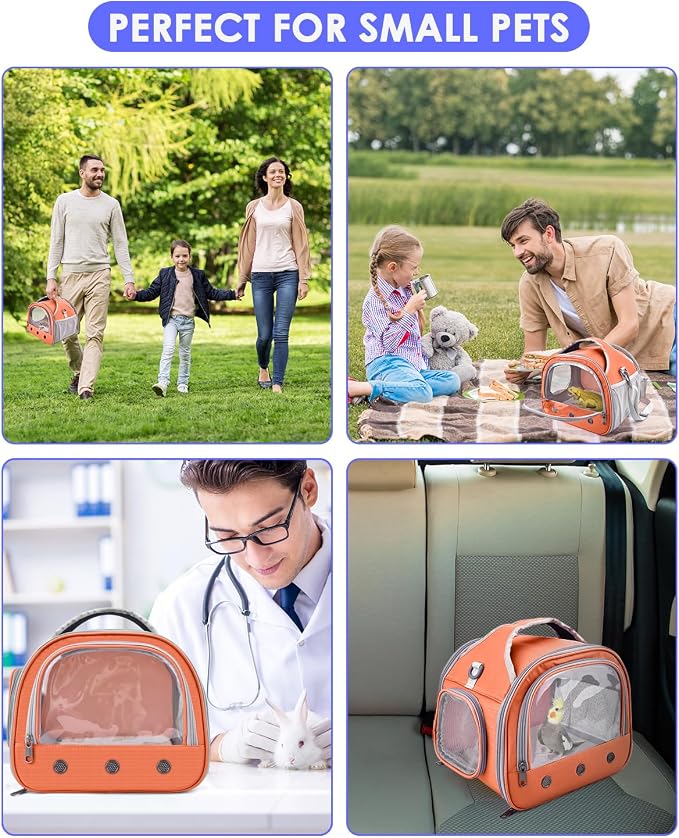 Bissap Bearded Dragon Travel Carrier, Portable Guinea Pig Carrier Bag Tortoise - Image 7