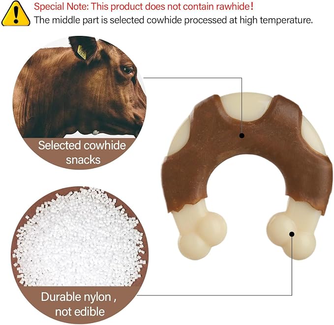 Durable Nylon Dog Bones, 2 Pack Dog Toys - Image 2