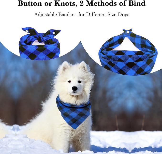 Christmas Plaid Dog Bandana - Image 2