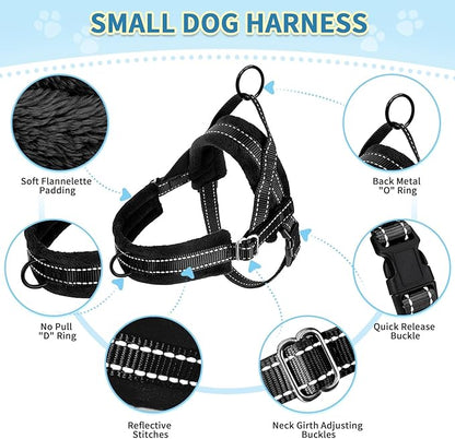 SlowTon No Pull Small Dog Harness and Leash Set, Puppy Soft Vest Harness Neck & - Image 6