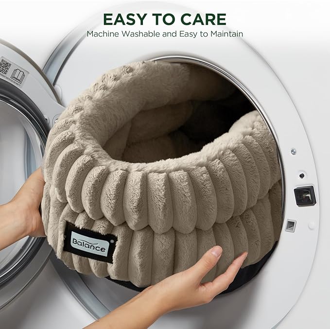 BALANCE Cat Bed Kitten Bed, Washable Round Cat Beds - Image 7