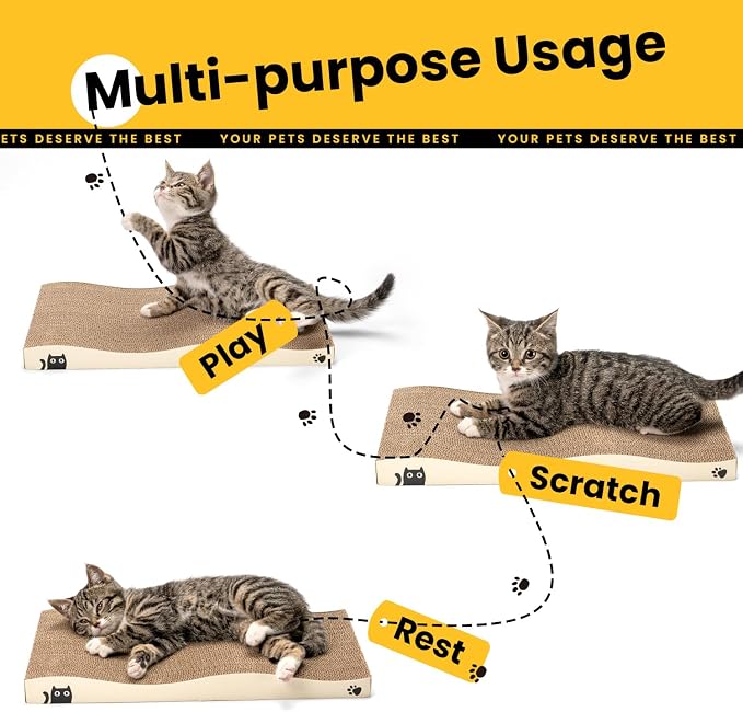 Cat Scratcher, Durable Scratch Pad, Corrugated Cardboard Scratching Board - Image 8