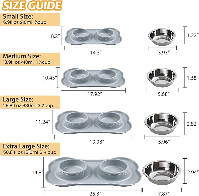 Hubulk Pet Dog Bowls 2 Stainless Steel Dog Bowl - Image 4