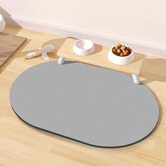 Dog Feeding Mat 24''x16'', Absorbent Pet Food Mat, No Stains Quick Dry Pet by METEOROCK