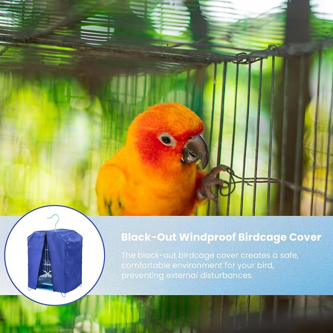 Bird Cage Cover for Night, Bird Cage Cover Shield, Good Night Windproof - Image 4