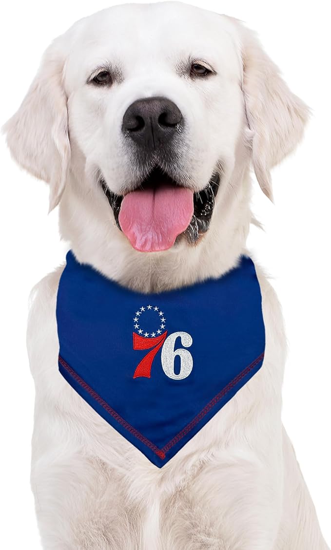 Pets First NBA Philadelphia 76ERS TIE Bandana, Size Small/Medium. Dog Bandana - Image 3