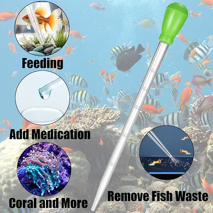 KABASI Waste Clean Tool Coral Fish Feeder, 50ml Manual Acrylic Pipette Suction - Image 6