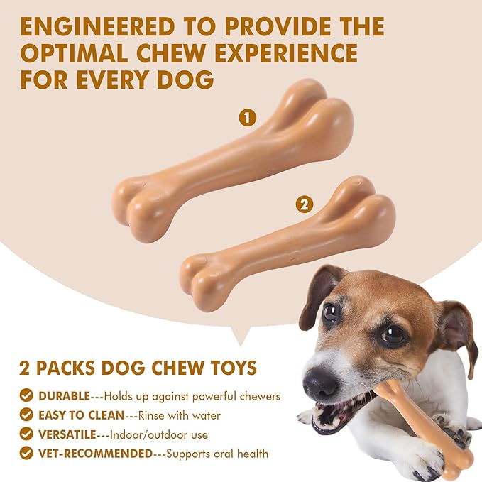 2 Pack Durable Dog Chew Toys for Aggressive Chewers-Puppy Teething Toys - Image 5