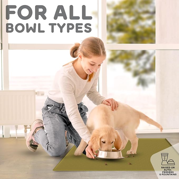 Dog Food Mat - 24x15 Raised Edges Dogs Mat - Image 6