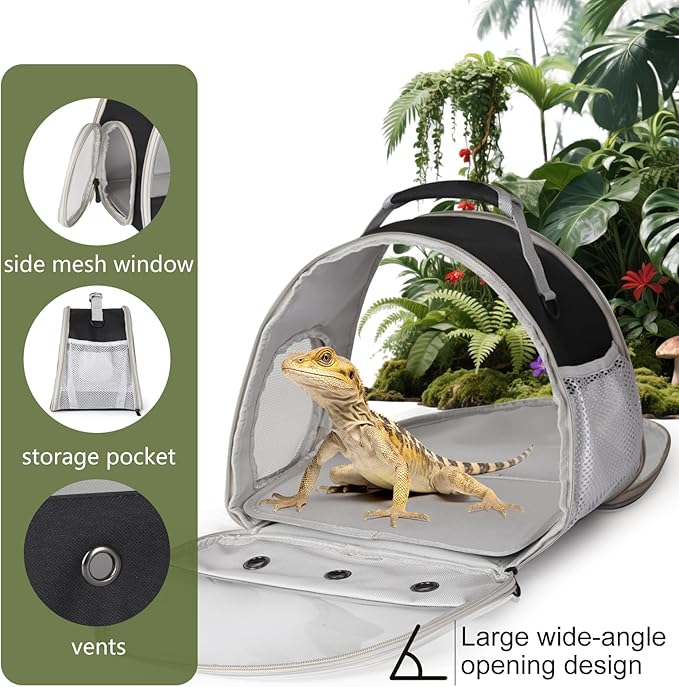 Bearded Dragon Travel Carrier, Lizards Carrier, Small Animal Travel Carrier - Image 4