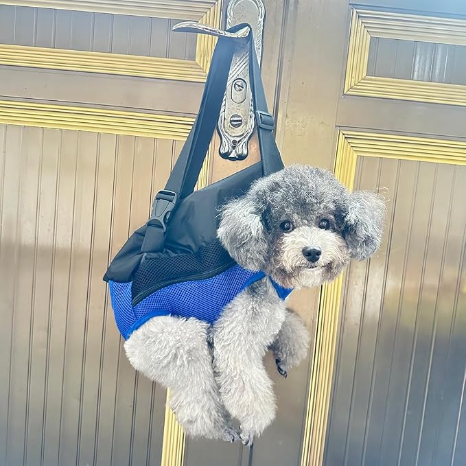 Pet Dog Carrier Backpack, Portable Breathable Mesh Chest Carrier, Polyester - Image 8