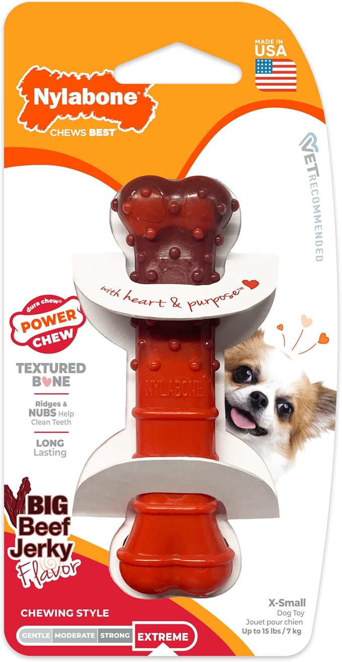 Nylabone Textured Bone Power Chew Toy - Image 8