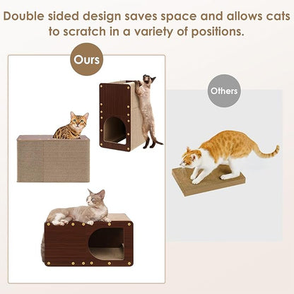 EHEYCIGA Cardboard Cat Scratcher House, 20-Inch Corrugated Cat Scratcher - Image 4