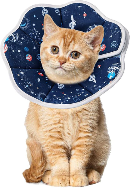 Cat Cone Collar Soft, Cat Recovery Collar to Stop Licking, Protective Cat Neck by Mechpia