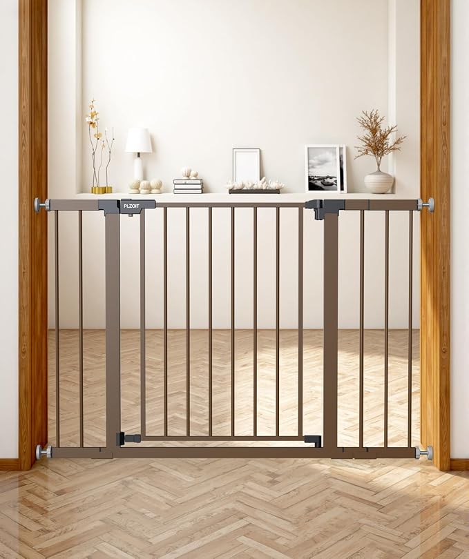 Baby Gate for Stairs, Stairs and Doorways Child Gate Pressure Mounted Safety by PLZOIT-Baby