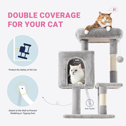 Allewie 29 Inches Cat Tree Tower/Plush Perches Platform/Condo/House/Sisal - Image 5