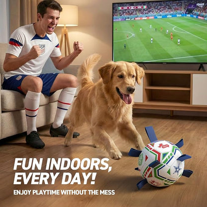 QDAN World Cup Soccer Ball for Dog, 8 Inch Dog Balls - Image 7