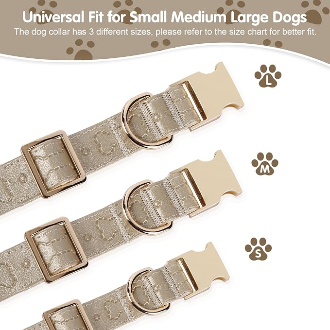 TDTOK Stylish Leather Dog Collar, Comfortable Soft PU Leather Dog Collars - Image 2
