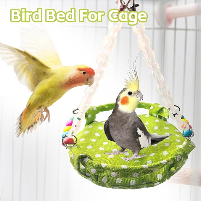 Hanging Parakeet Hammock, Medium Bird Beds - Image 4