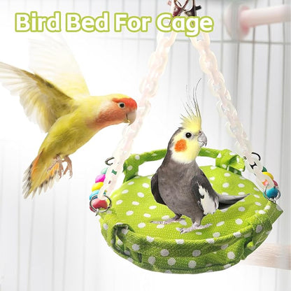 Hanging Parakeet Hammock, Medium Bird Beds - Image 4