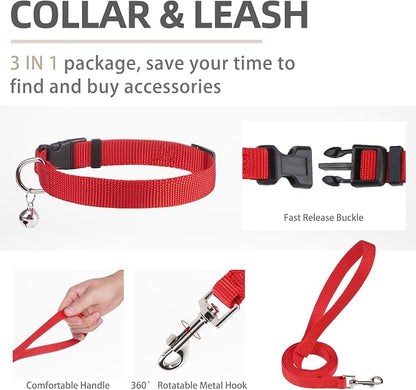 PUPTECK Adjustable Dog Harness Collar and Leash Set Step in No Pull Pet Harness - Image 4