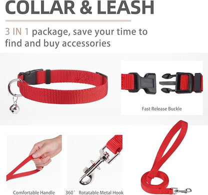 PUPTECK Adjustable Dog Harness Collar and Leash Set Step in No Pull Pet Harness - Image 4