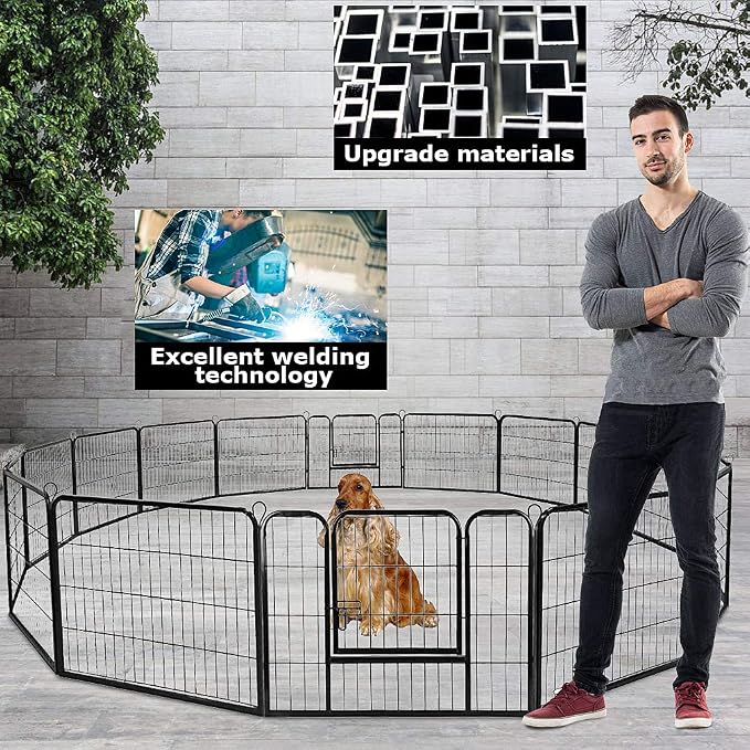 BestPet | Dog Playpen | 32 Inch, 16 Panels | Heavy Duty Metal Pet Exercise Pen - Image 4