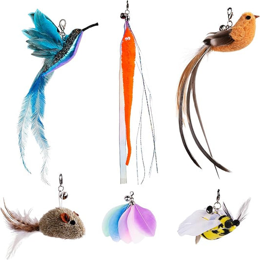JXFUKAL Cat Feather Toy Refills by JXFUKAL