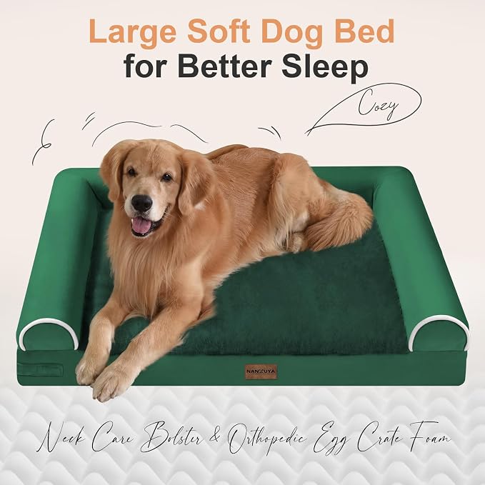 Large Dog Bed Orthopedic Washable: Jumbo Dog Bed Bolster Extra Large Dogs Egg - Image 2