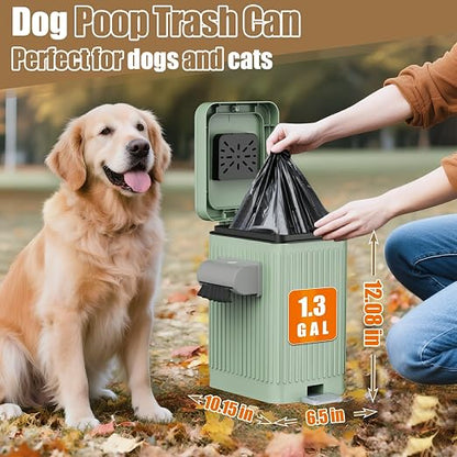 Dog Poop Trash Can for Outside & Indoor, 5L/1.3Gal Small Pet Waste Bin - Image 9