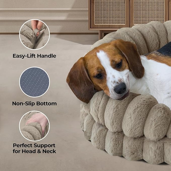 BALANCE Calming Dog Bed for Large Sized Dogs, 36 Inches Oval Washable Pet Bed - Image 4