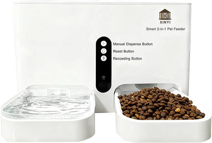 Automatic Pet Feeder and Water Dispenser 2-in-1 Set by Unknown
