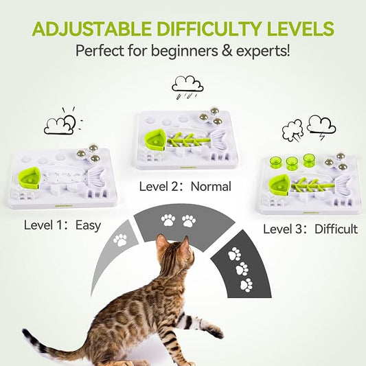 ALL FOR PAWS Interactive Cat Puzzle Feeder - Image 2