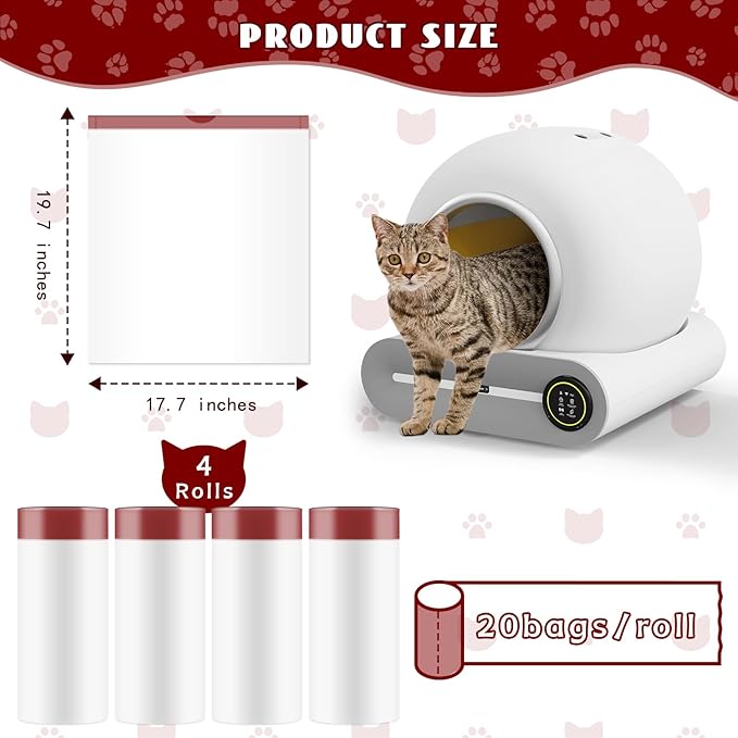 80 Count Self-Cleaning Litter Box Liners - Image 4