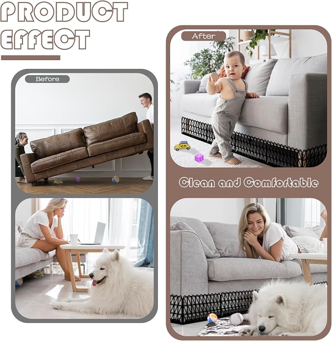 12 Pcs Under Couch Blocker for Bed Adjustable Furniture Plastic Under Bed - Image 5