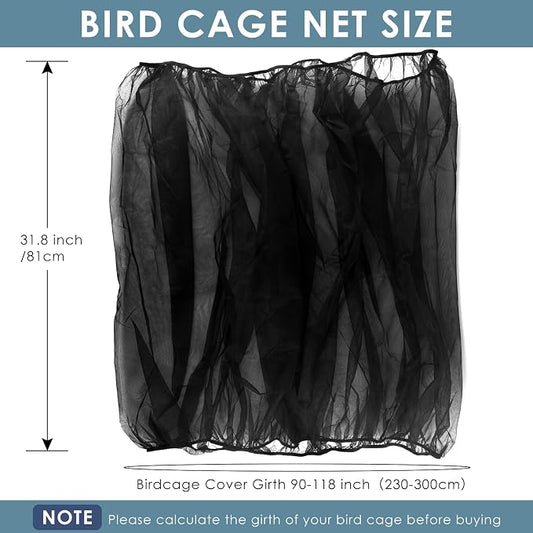 Bissap Bird Cage Seed Catcher, 90-118‘’ Universal Birdcage Net Nylon 31.8'' H - Image 2