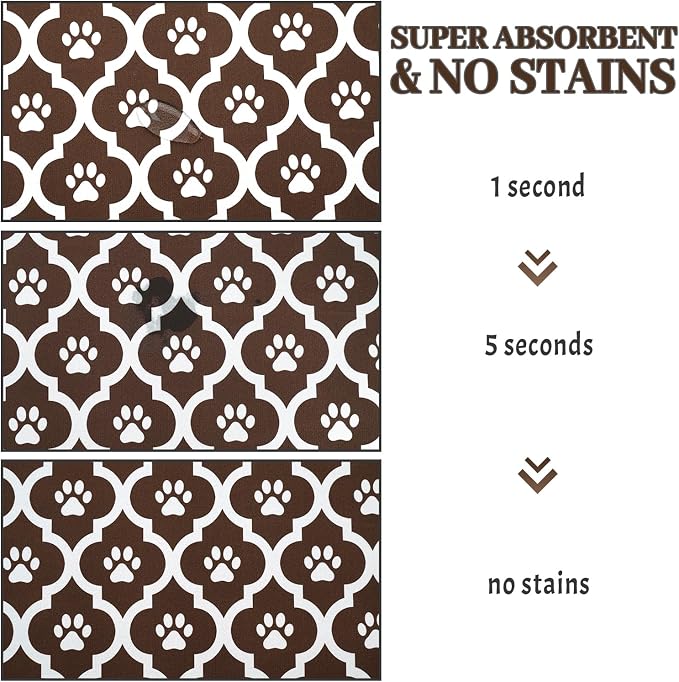 Dog Food Mat 16X24 Inch Pet Feeding Absorbent Mats - Image 3