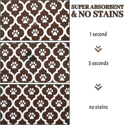 Dog Food Mat 16X24 Inch Pet Feeding Absorbent Mats - Image 3