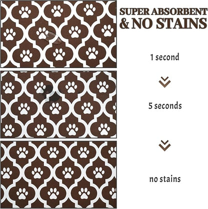 Dog Food Mat 17X30 Inch Pet Feeding Absorbent Mats - Image 3