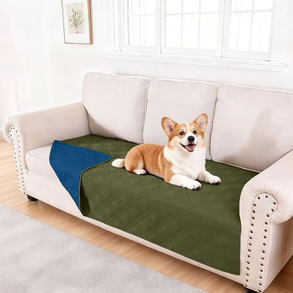 hyha Waterproof Dog Blanket, Reversible Pet Bed Blanket, Soft Sofa Couch Cover by hyha