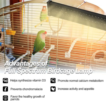 Bird Light for Cage, Full Spectrum LED Birdcage Lighting, Bird Lamp - Image 3