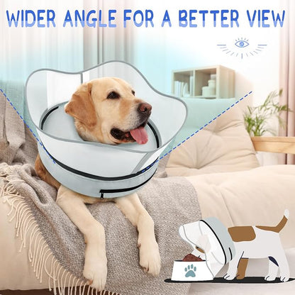 Supet Raised Inflatable Dog Cone Collar to Stop Licking, Soft Dog Cone - Image 4