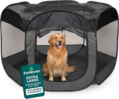 FurHaven Portable Pet Playpen for Dogs & Cats, Extra Large Indoor Kitten Playpen by FurHaven