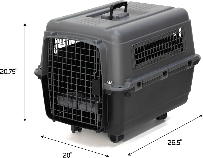 SportPet Airline Compliant MEDIUM 24.25" Travel Dog Kennel-Durable Plastic - Image 3