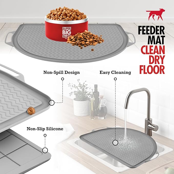 Tuff Pupper 26x21 Large Waterproof Pet Feeding Mat | Designed - Image 2