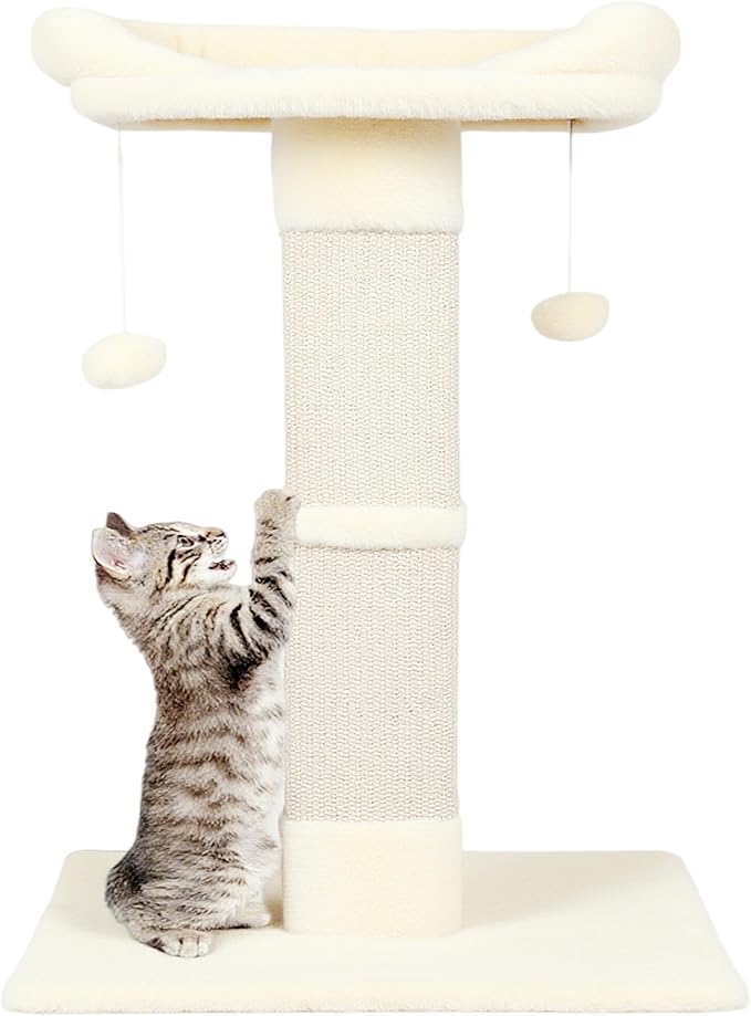 34" Cat Scratching Post for Indoor Cats, Sisal Cat Scratcher by Runske