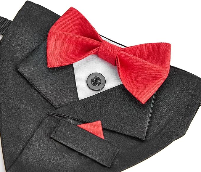 Tuxedo Dog Collar for Wedding Engagement and Birthday, Adjustable Formal Dog - Image 2