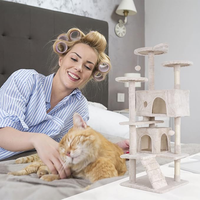 Heavy Duty Cat Tree Tower, Cat Condo, Hanging Ball - Image 2
