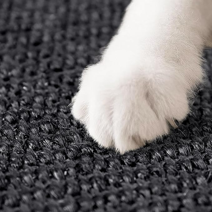 Black Cat Scratching Mat Sisal, 2 Packs Sisal Fabric Large Cat Scratching Pad - Image 4
