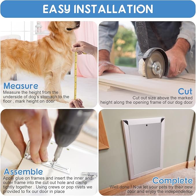 Large Dog Door, Weatherproof Aluminum Dog Door - Image 6